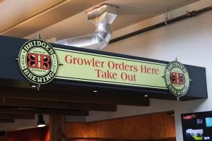 The sign above Bridger Brewing's bar. Photo by Brent Zundel